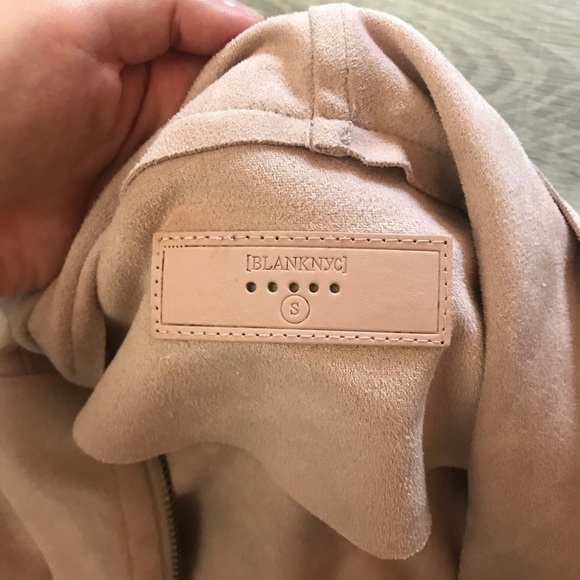 Anthropologie Blank NYC Faux Suede Drape Front Size Small EUC - Picture 5 of 9